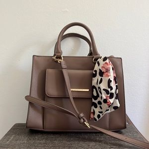 Anne Klein brown cross body purse